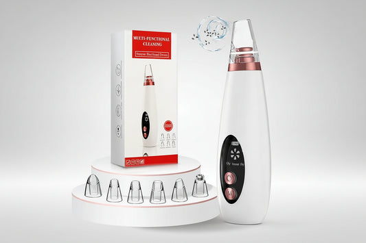 6-in-1 Multi-Function Blackhead Remover Vacuum | Electric Pore Cleaner & Dermasuction Tool | USB Rechargeable Facial Pore Extractor for All Skin Types