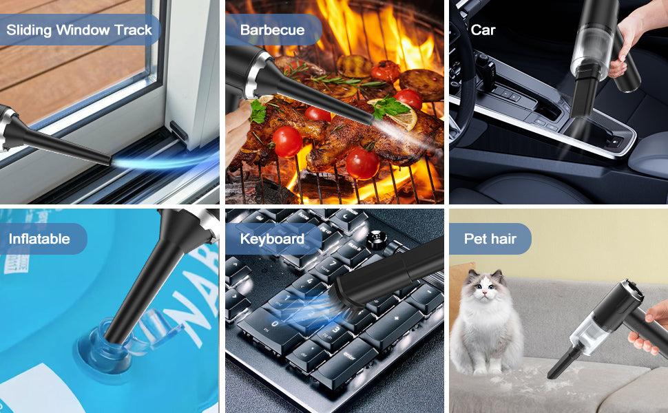 2-in-1 USB Rechargeable Air Blower & Vacuum Cleaner | Portable Dust Remover for Electronics, Cars & More